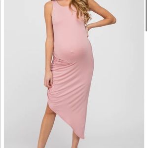 Pink Bodycon Maternity Dress